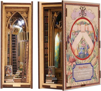 Elves Library Book Nook 3D Wooden Puzzle