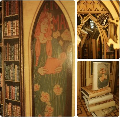 Elves Library Book Nook 3D Wooden Puzzle
