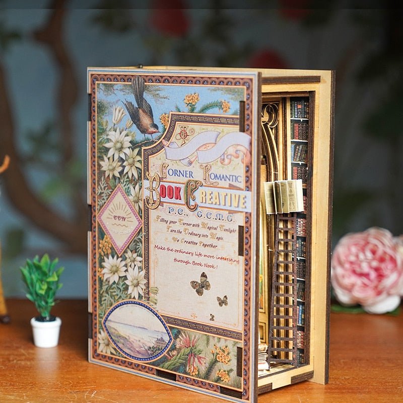 Elves Library Book Nook 3D Wooden Puzzle