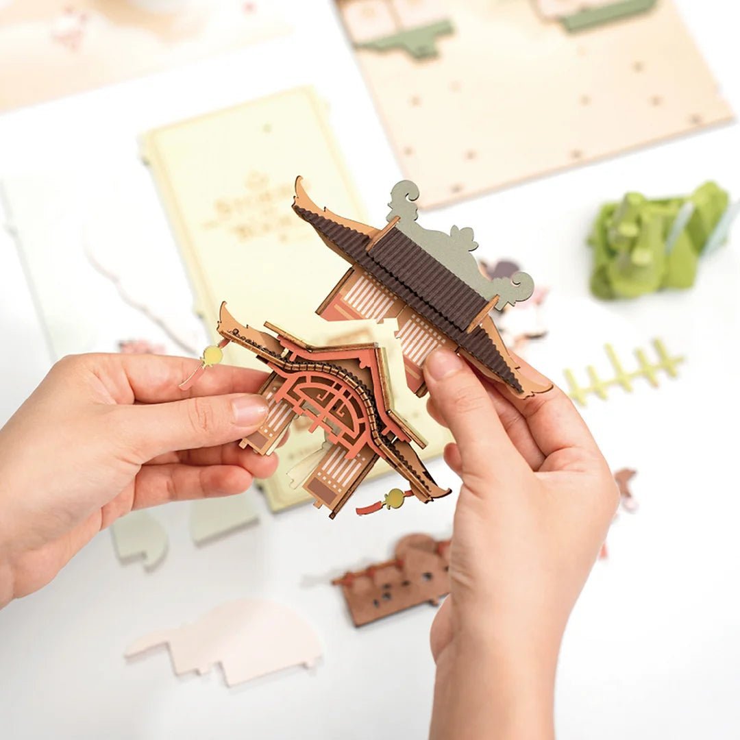 Falling Sakura DIY Book Nook 3D Wooden Puzzle