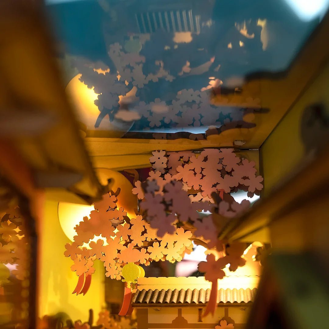 Falling Sakura DIY Book Nook 3D Wooden Puzzle