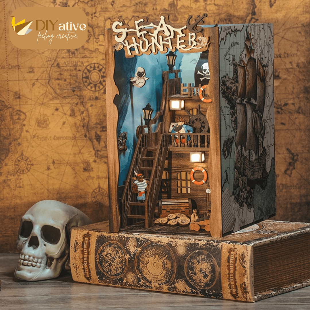 Sea Hunters DIY Book Nook 3D Wooden Puzzle
