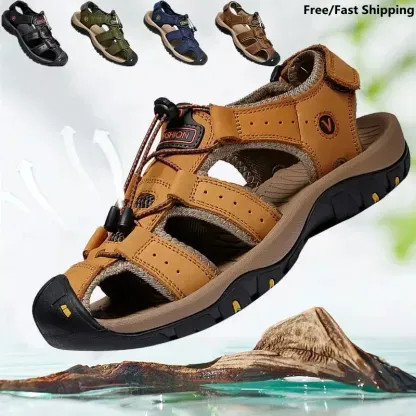 【🎁Astăzi 70% reducere - Nu ratați】 Sandale ortopedice ergonomice din piele de vițel - Mers fără durere👞 Faceți mersul mai confortabil