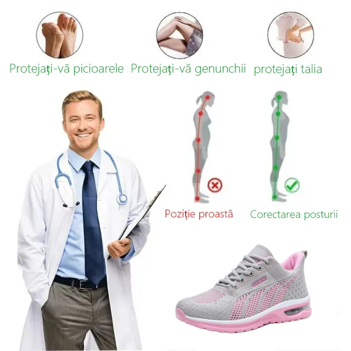 [🔥Reducere de primăvară de 50% - nu o ratați] Pantofi ortopedici de damă cu design ergonomic - design de susținere a arcului 👞Scăpați cu ușurință de durerile de picioare ✅Faceți mersul mai confortabil