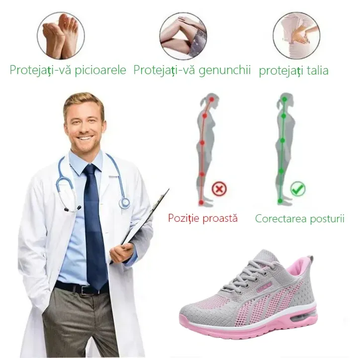 [🔥Reducere de primăvară de 50% - nu o ratați] Pantofi ortopedici de damă cu design ergonomic - design de susținere a arcului 👞Scăpați cu ușurință de durerile de picioare ✅Faceți mersul mai confortabil