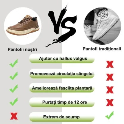 (🎉Promoția de azi 50% reducere, se încheie în curând) Pantofi ortopedici din piele de vițel australiană pentru bărbați✅ Suport arc: mers confortabil și fără durere - cusut manual