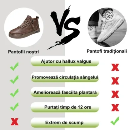(🎉50% reducere astăzi, nu o ratați) 🐂 Pantofi ortopedici bărbătești din piele de vițel australiană 👞Cusuți manual, impermeabili și antiderapanți ✅Suport pentru bolta plantară - mers confortabil
