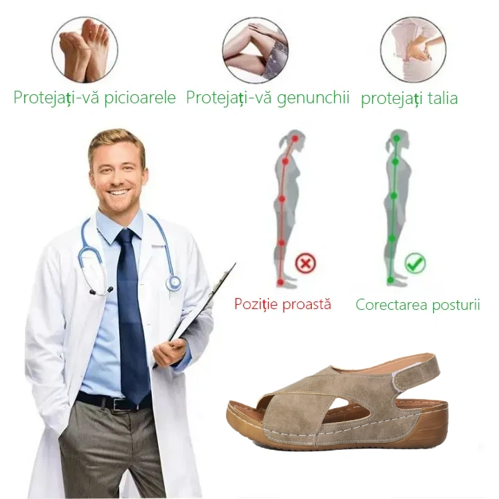 [🎁Jumătate de preț astăzi - nu ratați] Sandale ortopedice cu design ergonomic - mers fără durere 👞 fac mersul mai confortabil