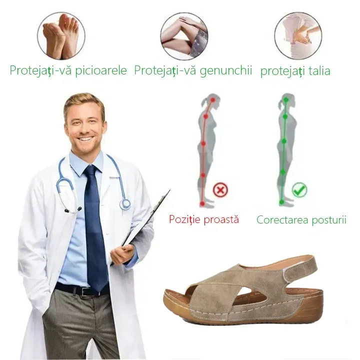[🎁Jumătate de preț astăzi - nu ratați] Sandale ortopedice cu design ergonomic - mers fără durere 👞 fac mersul mai confortabil