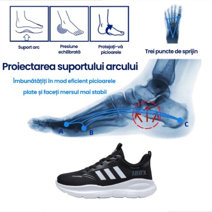【🔥Astăzi 50% reducere - Nu ratați⏰】Încălțăminte ortopedică de marcă cu design ergonomic✅Confortabilă și respirabilă (Suport pentru arcada plantară: mers fără durere)