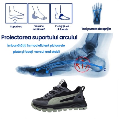 [50% reducere azi - nu ratați] 🔥 Pantofi de mers cu design ergonomic 👞Cusuti manual - impermeabili și anti-alunecare ✅ Suport arc pentru mers confortabil