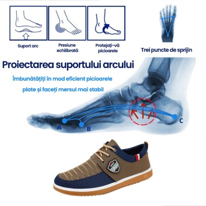 [50% reducere azi - nu ratați] 🔥 Pantofi de mers cu design ergonomic 👞Cusuti manual - impermeabili și anti-alunecare ✅ Suport arc pentru mers confortabil