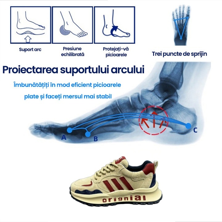 [50% reducere azi - nu ratați] 🔥 Pantofi de mers cu design ergonomic 👞Cusuti manual - impermeabili și anti-alunecare ✅ Suport arc pentru mers confortabil