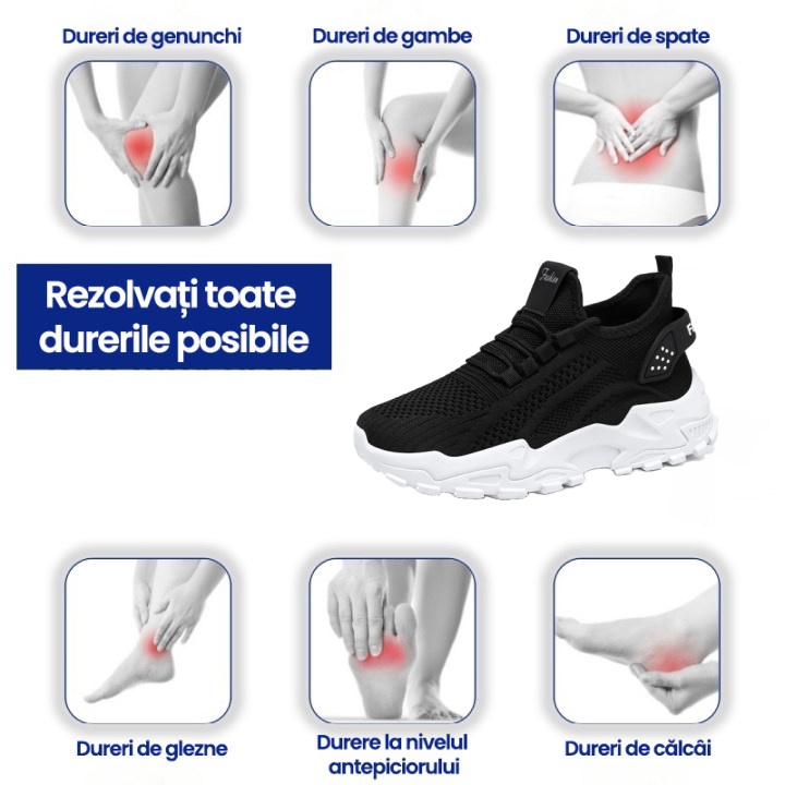 [🔥Astăzi 50% reducere - Nu-l ratați] Pantofi ortopedici de damă cu design ergonomic 👞Talpă respirabilă, anti-alunecare ✅Suport arc: mers confortabil