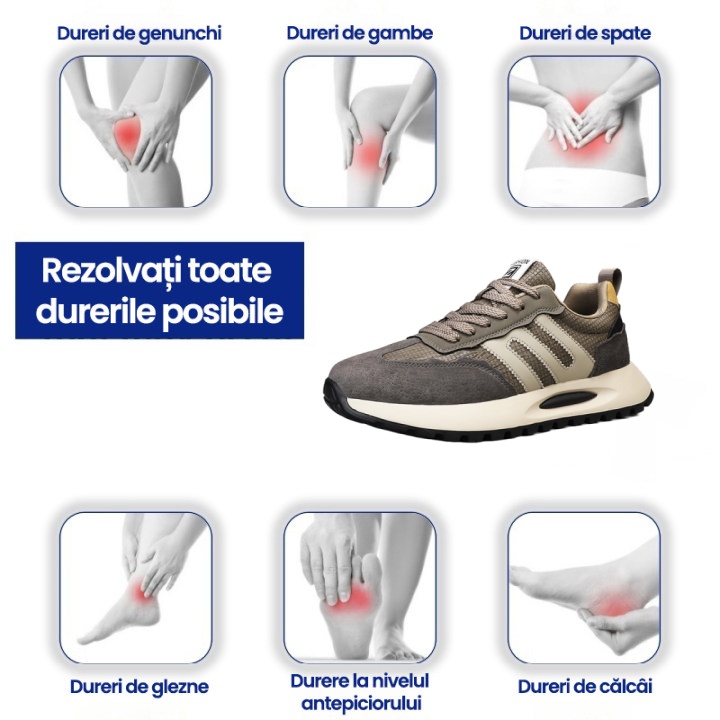 【🔥Astăzi 50% reducere - Nu ratați⏰】Încălțăminte ortopedică de marcă cu design ergonomic✅Confortabilă și respirabilă (Suport pentru arcada plantară: mers fără durere)