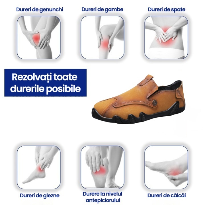 (🎉50% reducere astăzi, nu o ratați) 🐂 Pantofi ortopedici din piele de vacă australiană 👞Cusuți manual, impermeabili și antiderapanți ✅Suport pentru bolta plantară - mers confortabil
