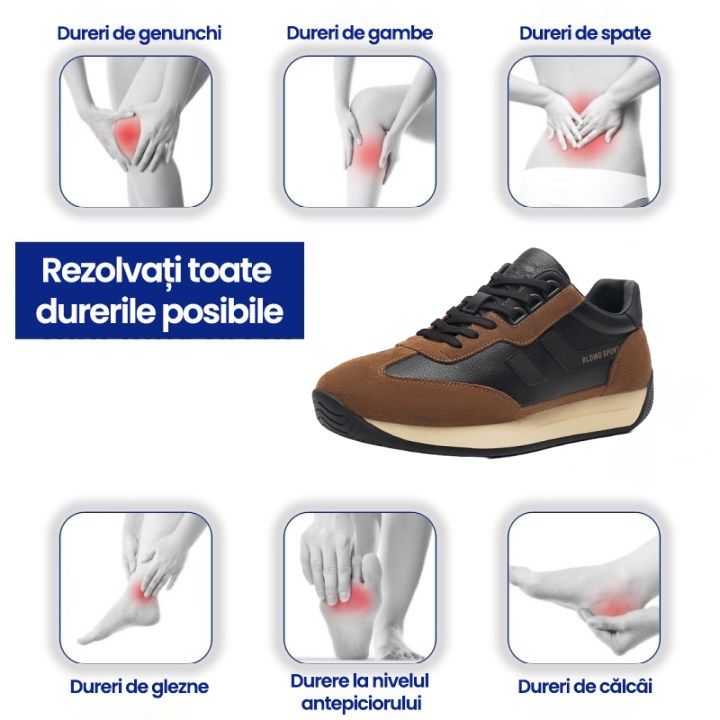 [50% reducere azi - nu ratați] 🔥 Pantofi de mers cu design ergonomic 👞Cusuti manual - impermeabili și anti-alunecare ✅ Suport arc pentru mers confortabil