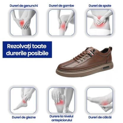 (🎉70% reducere astăzi, nu o ratați) 🐂 Pantofi ortopedici din piele de vițel australiană👞 Cusuți manual - respirabili, impermeabili ✅ Suport pentru bolta plantară - mers confortabil