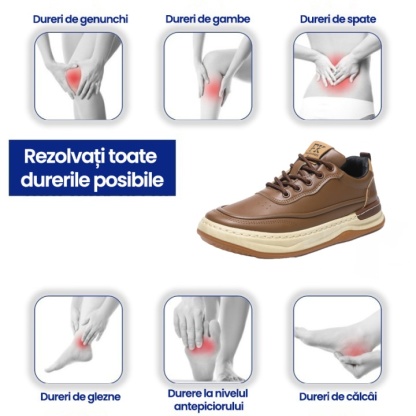 (🎉50% reducere astăzi, nu ratați) 🐂Pantofi ortopedici din piele de vițel australieni pentru bărbați 👞Cusuți manual, respirabili și anti-alunecare ✅Suport arc: mers confortabil