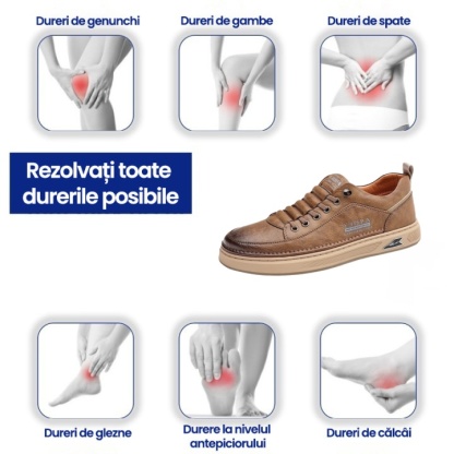 (🎉50% reducere astăzi, nu o ratați) 🐂 Pantofi ortopedici bărbătești din piele de vițel australiană 👞Cusuți manual, impermeabili și antiderapanți ✅Suport pentru bolta plantară - mers confortabil