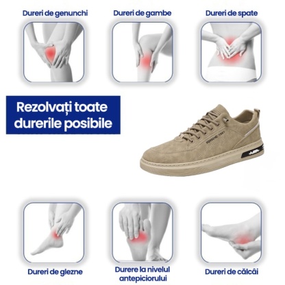 [50% reducere azi - nu ratați] 🔥 Pantofi de mers cu design ergonomic 👞Cusuti manual - impermeabili și anti-alunecare ✅ Suport arc pentru mers confortabil