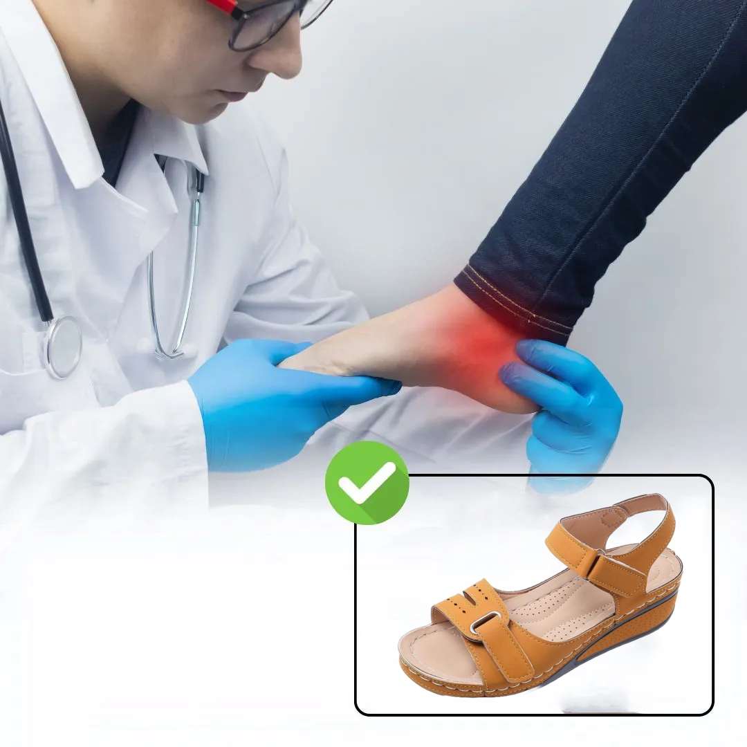 (⏰Reducerea de astăzi la jumătate de preț - nu ratați) Sandale ortopedice cu design ergonomic, talpă anti-alunecare ✅ Suport arc, mers confortabil