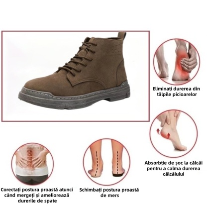 [Jumătate de preț astăzi - nu-l ratați] Cizmele Martin funcționale pentru bărbați adoptă un design ergonomic - ameliorează eficient durerile de mers👞Stil britanic, confortabil de mers