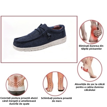[🔥Reducere de primăvară 50%: doar astăzi] Pantofi ortopedici cu design ergonomic👞-Elimină cu ușurință durerile de picioare, ✅Tălpi interioare ecologice din spumă cu memorie, confortabile pentru mers pe jos