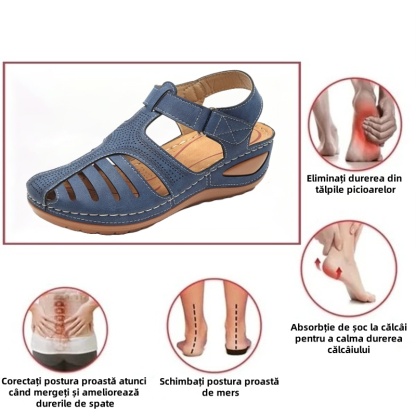 ⏰ Reducere de primăvară - Reducere de 50% pe timp limitat, se încheie în curând - Sandale ortopedice de vară cu suport pentru arc, ✅ Mers confortabil și fără durere - Design ergonomic