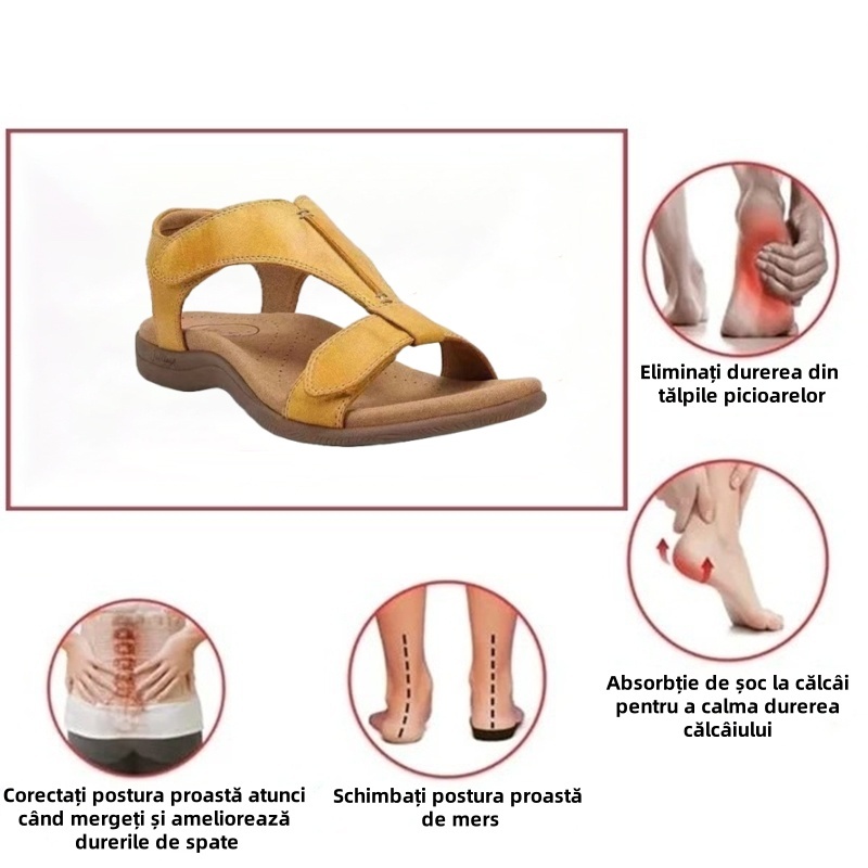 (⏰ Reducere de primăvară la jumătate de preț pe perioadă limitată - se încheie în curând) Sandale ortopedice de vară ✅ Mers confortabil și nedureros - Design ergonomic