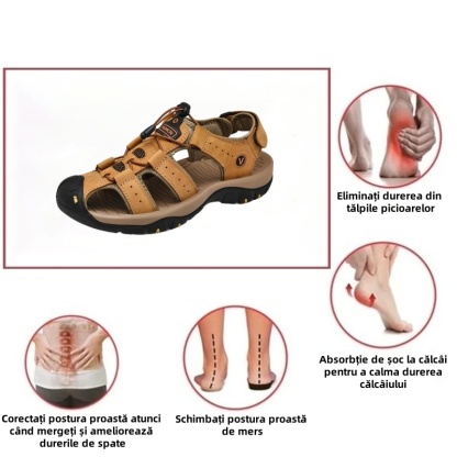 [🎁Jumătate de preț astăzi, nu-l ratați] Sandale ortopedice cu design ergonomic: mers fără durere👞 Faceți mersul mai confortabil (piele de vițel + cusute manual)