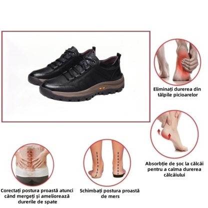 (🎉 Reducere de 70% astăzi - nu ratați) 🐂Pantofi ortopedici din piele de vițel australiană autentică - cusuți manual ✅Suport arc pentru o plimbare confortabilă 👞