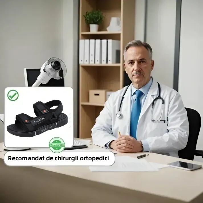 [🎁Jumătate de preț astăzi - Nu ratați] Sandale ortopedice cu design ergonomic - Mers fără durere 👞 Suportul arcului face mersul mai confortabil