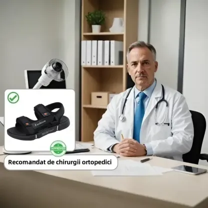 [🎁Jumătate de preț astăzi - Nu ratați] Sandale ortopedice cu design ergonomic - Mers fără durere 👞 Suportul arcului face mersul mai confortabil
