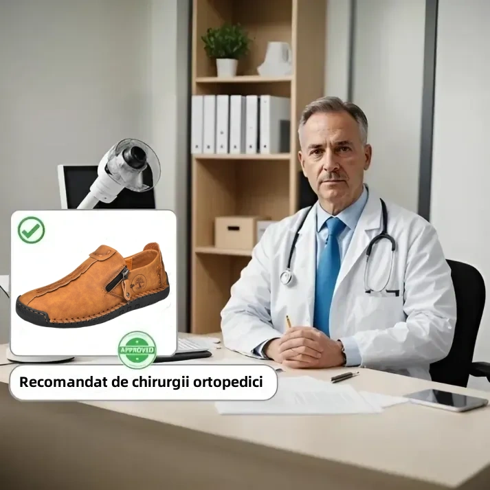 (🎉Reducerea promoțională de astăzi este de 50%, nu o ratați) Pantofii corectori pentru bărbați sunt din piele de vițel australiană ✅ Suport arc, mers confortabil - cusut manual