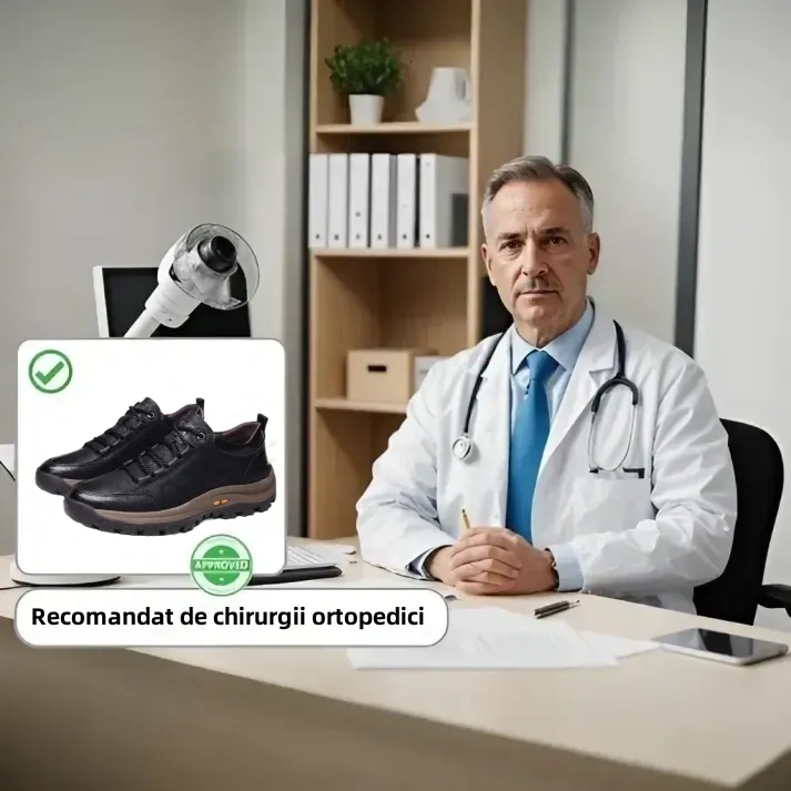 (🎉 Reducere de 70% astăzi - nu ratați) 🐂Pantofi ortopedici din piele de vițel australiană autentică - cusuți manual ✅Suport arc pentru o plimbare confortabilă 👞