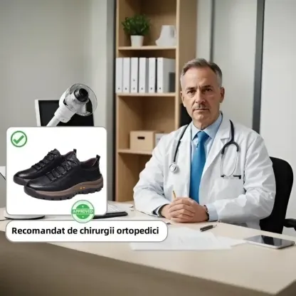 (🎉 Reducere de 70% astăzi - nu ratați) 🐂Pantofi ortopedici din piele de vițel australiană autentică - cusuți manual ✅Suport arc pentru o plimbare confortabilă 👞