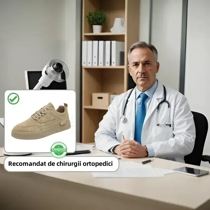 (🎉Azi 50% reducere, expiră în curând) Pantofi ortopedici cu design ergonomic 👞Talpă respirabilă, antiderapantă ✅Suport arc: mers confortabil și fără durere