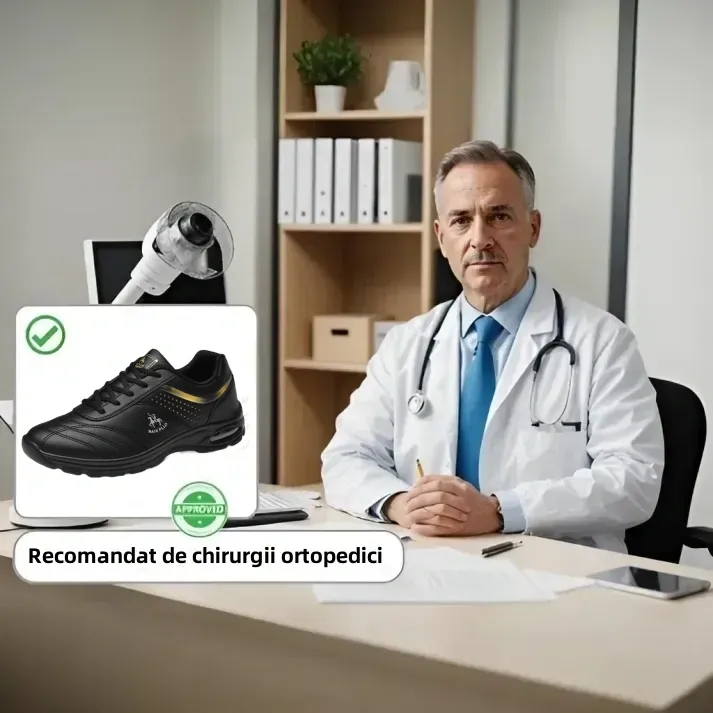 [50% reducere azi - nu ratați] 🔥 Pantofi de mers cu design ergonomic 👞Cusuti manual - impermeabili și anti-alunecare ✅ Suport arc pentru mers confortabil