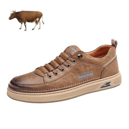 [⏰ Ultima zi pentru a te bucura de o reducere de 70% - nu rata ocazia!] 🐂Pantofi de mers pentru bărbați din piele de vițel australiană 👞 ✅ Ameliorează durerea și mergi confortabil