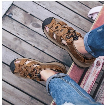 [🎁Jumătate de preț astăzi, nu-l ratați] Sandale ortopedice cu design ergonomic: mers fără durere👞 Faceți mersul mai confortabil (piele de vițel + cusute manual)
