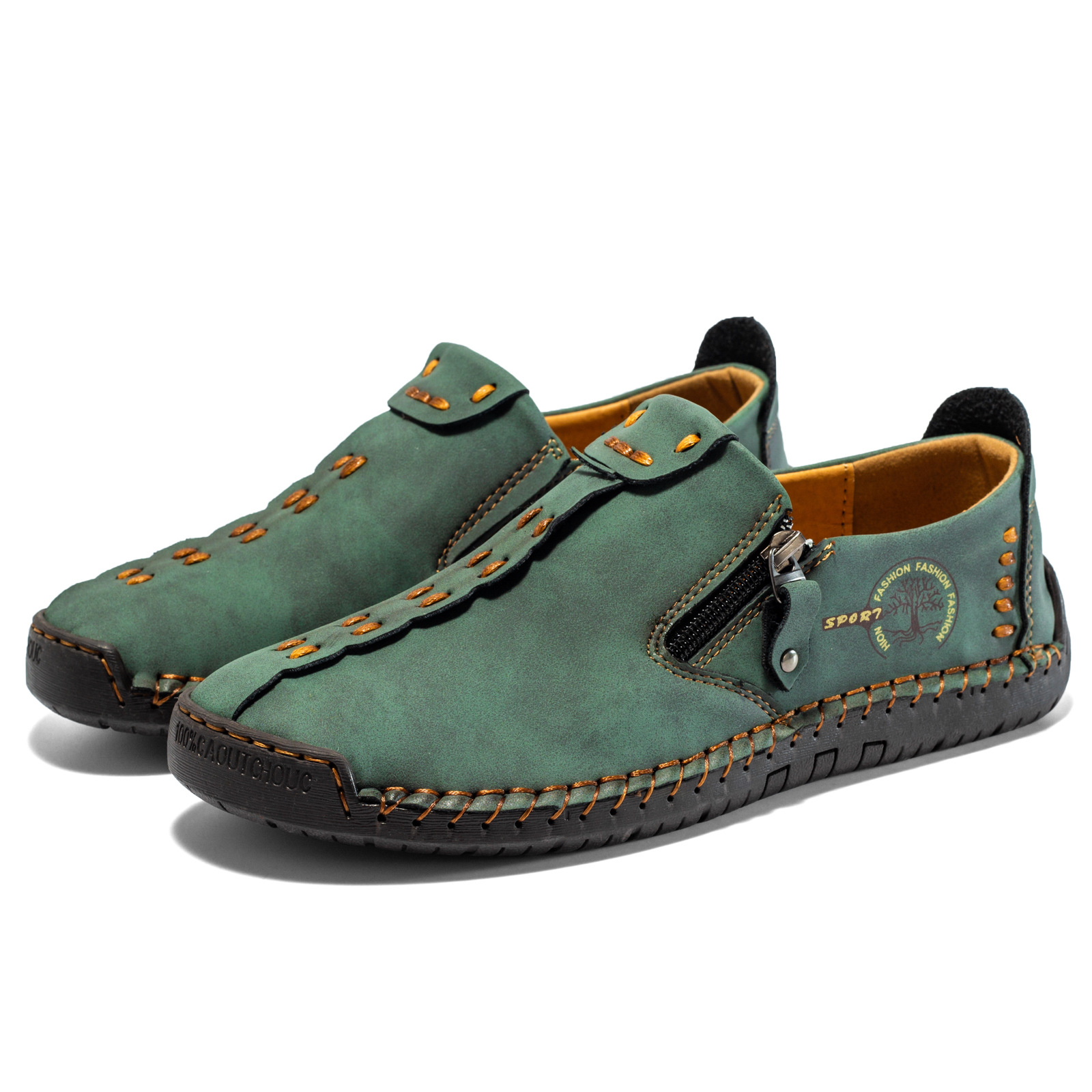 (🎉50% reducere azi, nu ratați) 🐂 Pantofi ortopedici pentru bărbați din piele de vițel australiană autentică 👞Cusute manual, impermeabile și anti-alunecare ✅Suport arc - mers confortabil