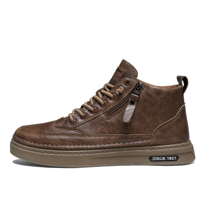 (🎉50% reducere astăzi, nu o ratați) 🐂 Pantofi ortopedici bărbătești din piele de vițel australiană 👞Cusuți manual, impermeabili și antiderapanți ✅Suport pentru bolta plantară - mers confortabil