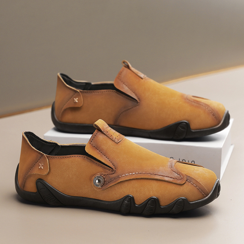 (🎉50% reducere astăzi, nu o ratați) 🐂 Pantofi ortopedici din piele de vacă australiană 👞Cusuți manual, impermeabili și antiderapanți ✅Suport pentru bolta plantară - mers confortabil