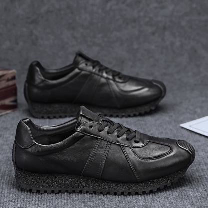 (🎉50% reducere azi, nu ratați) 🐂 Pantofi ortopedici pentru bărbați din piele de vițel australiană 👞Cusuți manual, impermeabili și anti-alunecare ✅Suport arc - mers confortabil