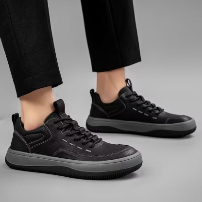 (🎉50% reducere azi, nu ratați) 🐂 Pantofi ortopedici pentru bărbați din piele de vițel australiană autentică 👞Cusute manual, impermeabile și anti-alunecare ✅Suport arc - mers confortabil