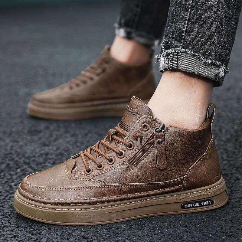 (🎉50% reducere astăzi, nu o ratați) 🐂 Pantofi ortopedici bărbătești din piele de vițel australiană 👞Cusuți manual, impermeabili și antiderapanți ✅Suport pentru bolta plantară - mers confortabil