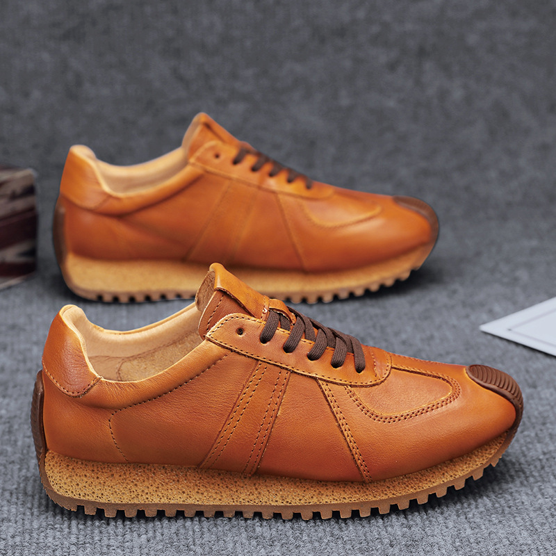 (🎉50% reducere azi, nu ratați) 🐂 Pantofi ortopedici pentru bărbați din piele de vițel australiană 👞Cusuți manual, impermeabili și anti-alunecare ✅Suport arc - mers confortabil