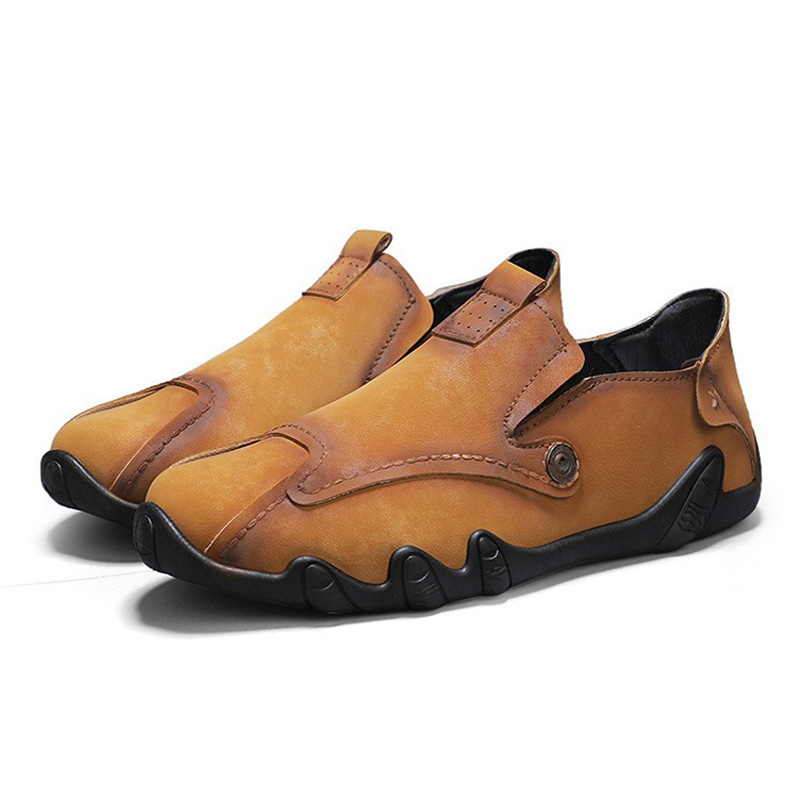 (🎉50% reducere astăzi, nu o ratați) 🐂 Pantofi ortopedici din piele de vacă australiană 👞Cusuți manual, impermeabili și antiderapanți ✅Suport pentru bolta plantară - mers confortabil