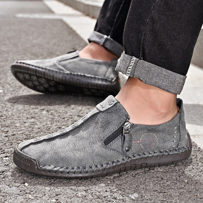 [🔥Jumătate de preț astăzi - nu-l ratați] Pantofi ortopedici din piele de vacă cu design ergonomic - design de susținere a arcului 👞Scăpați cu ușurință de durerile de picioare